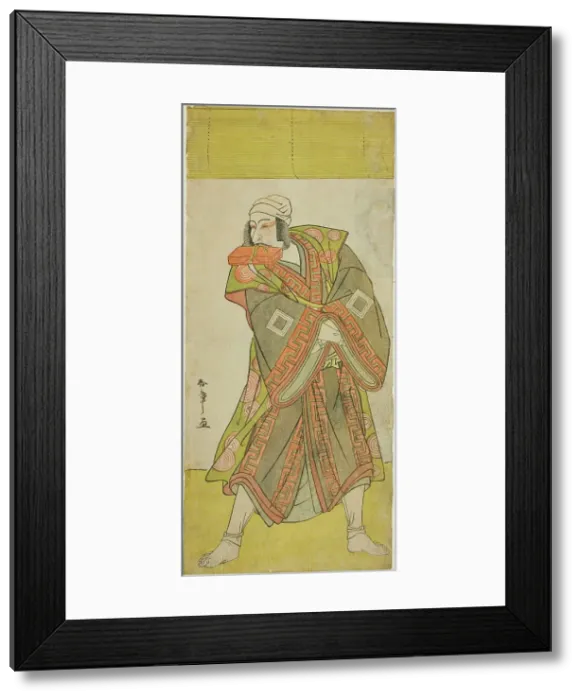 Framed Print : The Actor Ichikawa Danjuro V as Prince Koretaka Disguised as the Courier Izutsu Chuji... c. 1781. Creator: Shunsho Framed Print : The Actor Ichikawa Danjuro V as Prince Koretaka Disguised as the Courier Izutsu Chuji... c. 1781. Creator: Shunsho