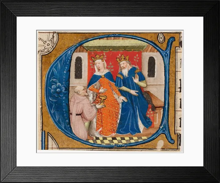 Framed Print : Nehemiah before King Artaxerxes, initial ‘C from a Bible, about 1430. Creator: Masters of Zweder van Culemborg Framed Print : Nehemiah before King Artaxerxes, initial ‘C from a Bible, about 1430. Creator: Masters of Zweder van Culemborg