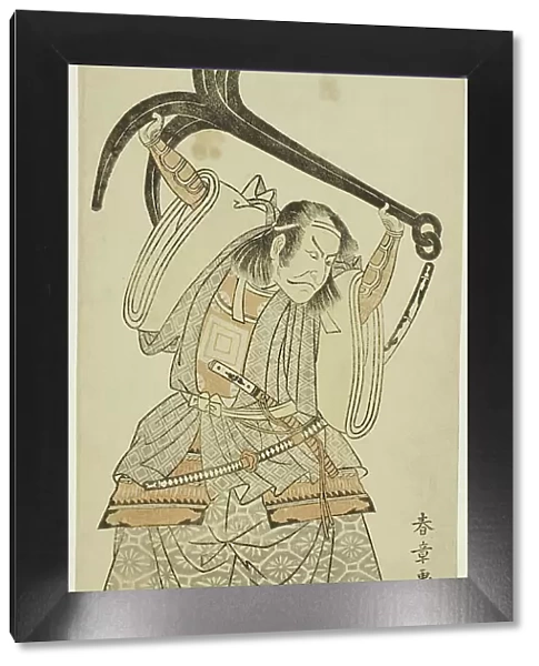 The Actor Ichikawa Danjuro IV as Taira no Tomomori disguised as Tokaiya Gimpei in the... c. 1767. Creator: Shunsho