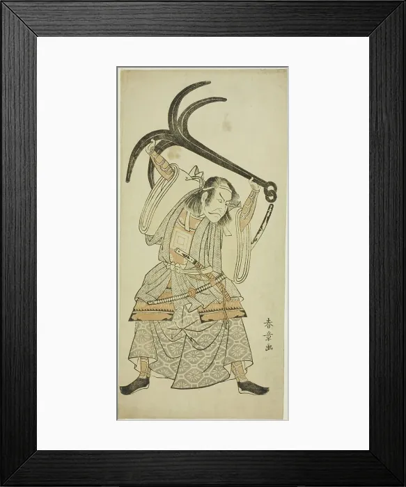 Framed Print : The Actor Ichikawa Danjuro IV as Taira no Tomomori disguised as Tokaiya Gimpei in the... c. 1767. Creator: Shunsho Framed Print : The Actor Ichikawa Danjuro IV as Taira no Tomomori disguised as Tokaiya Gimpei in the... c. 1767. Creator: Shunsho