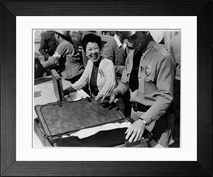Framed Print : Japanese relocation, California, 1942. Creator: Dorothea Lange Framed Print : Japanese relocation, California, 1942. Creator: Dorothea Lange