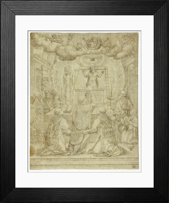 Framed Print : Vision of Saint Gregory, n.d. Creator: Unknown Framed Print : Vision of Saint Gregory, n.d. Creator: Unknown