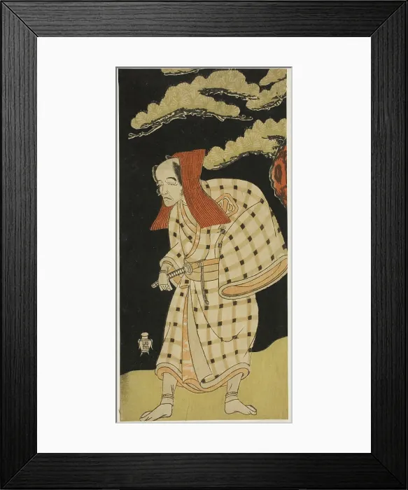 Framed Print : The Actor Arashi Otohachi I as Numataro Kyusei Disguised as the Burglar Ipponzaemon in... c. 1768. Creator: Shunsho Framed Print : The Actor Arashi Otohachi I as Numataro Kyusei Disguised as the Burglar Ipponzaemon in... c. 1768. Creator: Shunsho