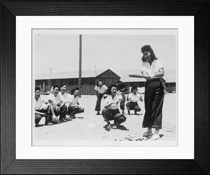 Framed Print : Japanese relocation, California, 1942. Creator: Dorothea Lange Framed Print : Japanese relocation, California, 1942. Creator: Dorothea Lange