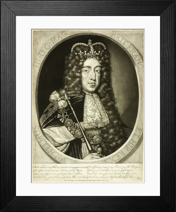 Framed Print : William III, King of England, 1690s. Creator: Pieter Schenk Framed Print : William III, King of England, 1690s. Creator: Pieter Schenk