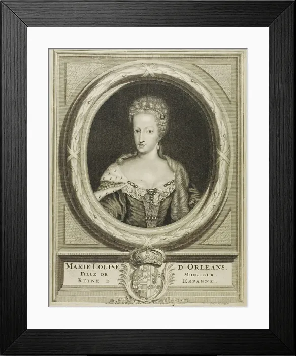Framed Print : Marie Louise d'Orleans, n.d. Creator: Pieter Stevens van Gunst Framed Print : Marie Louise d'Orleans, n.d. Creator: Pieter Stevens van Gunst