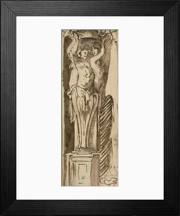 Framed Print : Three Caryatids Supporting a Basket, n.d. Creators: Unknown, Philip Fruytiers, Jacob Jordaens, Peter Paul Rubens, Jan Boeckhorst Framed Print : Three Caryatids Supporting a Basket, n.d. Creators: Unknown, Philip Fruytiers, Jacob Jordaens, Peter Paul Rubens, Jan Boeckhorst