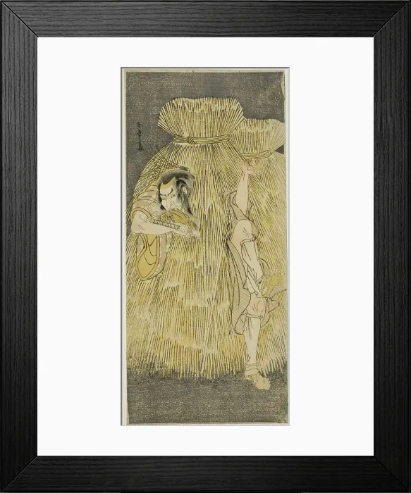 Framed Print : The Actor Ichikawa Danzo IV Doing a Quick Change Between the Roles of Sadakuro and Yoic... c. 1781. Creator: Shunsho Framed Print : The Actor Ichikawa Danzo IV Doing a Quick Change Between the Roles of Sadakuro and Yoic... c. 1781. Creator: Shunsho