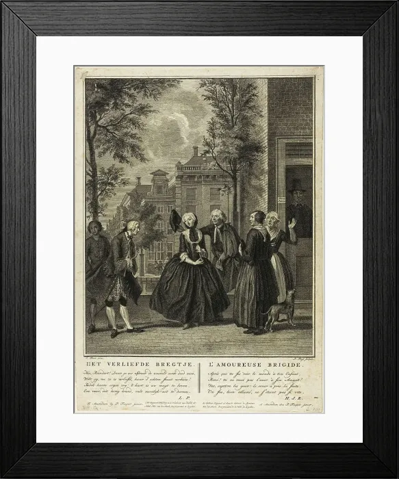 Framed Print : Bridget in Love, c.1755. Creator: Pierre Tanje Framed Print : Bridget in Love, c.1755. Creator: Pierre Tanje