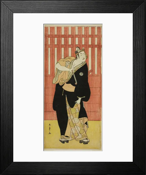Framed Print : The Actor Ichimura Uzaemon IX as Soga no Goro Tokimune Disguised as Agemaki no Sukeroku... c. 1782. Creator: Shunsho Framed Print : The Actor Ichimura Uzaemon IX as Soga no Goro Tokimune Disguised as Agemaki no Sukeroku... c. 1782. Creator: Shunsho