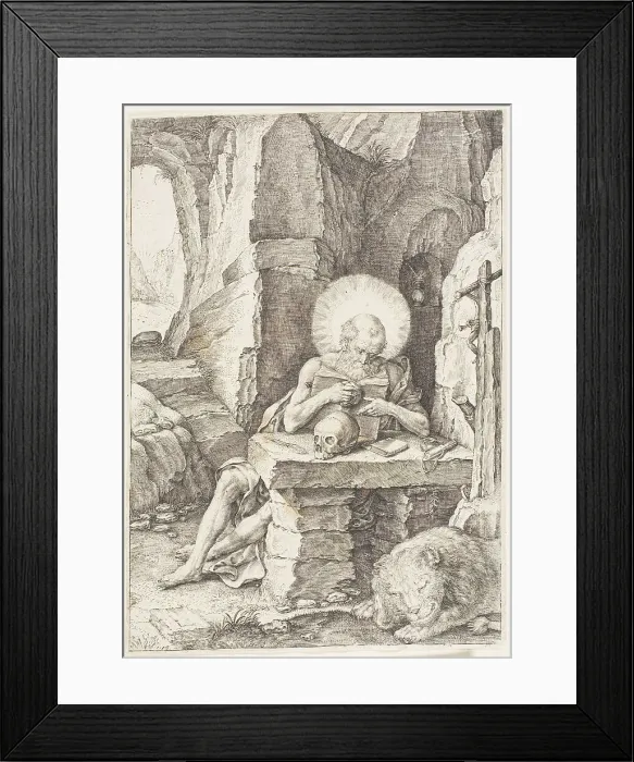 Framed Print : Saint Jerome, 1500 / 99. Creator: Raphael de Mey
