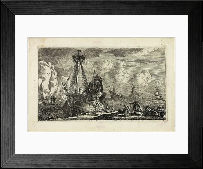 Framed Print : Merchant Ships, 1643 / 68. Creator: Reinier Zeeman Framed Print : Merchant Ships, 1643 / 68. Creator: Reinier Zeeman