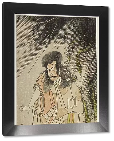 The Actor Ichikawa Ebizo III as the Thunder God, an Incarnation of Sugawara Michizane... c. 1776. Creator: Shunsho