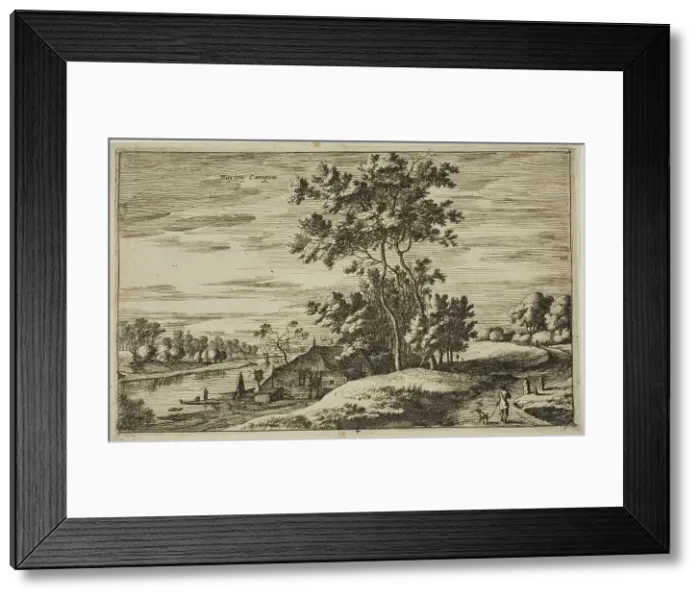 Framed Print : View Near Kampen, plate 4 from Views of Dutch Villages, c.1650. Creator: Roelant Roghman Framed Print : View Near Kampen, plate 4 from Views of Dutch Villages, c.1650. Creator: Roelant Roghman