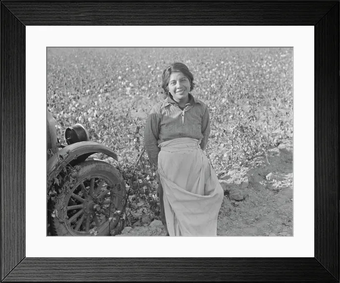 Framed Print : Cotton picker, Southern San Joaquin Valley, California, 1936. Creator: Dorothea Lange Framed Print : Cotton picker, Southern San Joaquin Valley, California, 1936. Creator: Dorothea Lange