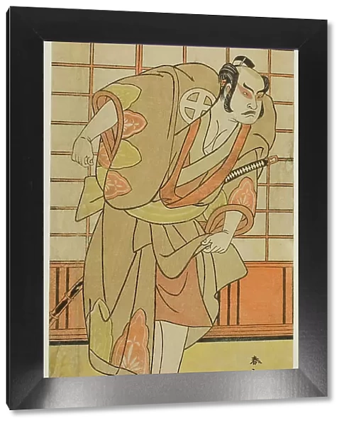 The Actor Otani Hiroji III as Hata no Daizen Taketora Disguised as Shikishima Wakahei... c. 1784. Creator: Shunsho