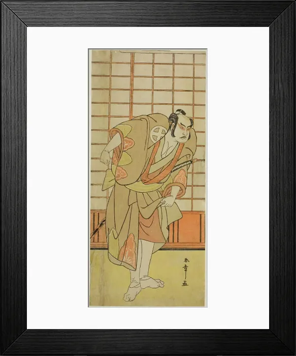 Framed Print : The Actor Otani Hiroji III as Hata no Daizen Taketora Disguised as Shikishima Wakahei... c. 1784. Creator: Shunsho Framed Print : The Actor Otani Hiroji III as Hata no Daizen Taketora Disguised as Shikishima Wakahei... c. 1784. Creator: Shunsho