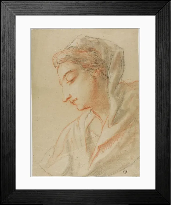 Framed Print : Profile Bust of Woman, n.d. Creator: Valerio Castello Framed Print : Profile Bust of Woman, n.d. Creator: Valerio Castello