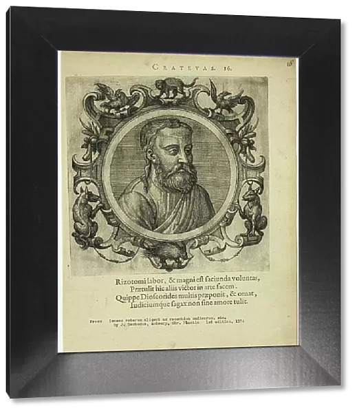 Portrait of Crateuas, published 1574. Creators: Unknown, Johannes Sambucus