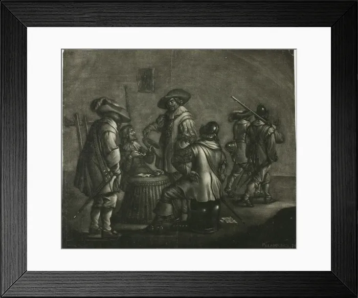 Framed Print : Group of Six Soldiers, n.d. Creator: Wallerant Vaillant Framed Print : Group of Six Soldiers, n.d. Creator: Wallerant Vaillant
