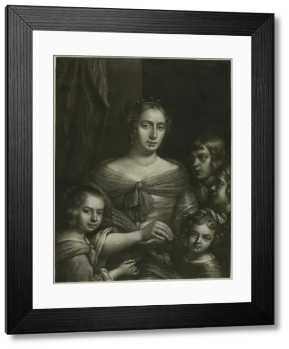 Framed Print : The Artist's Wife and Children, 1665 / 77. Creator: Wallerant Vaillant Framed Print : The Artist's Wife and Children, 1665 / 77. Creator: Wallerant Vaillant
