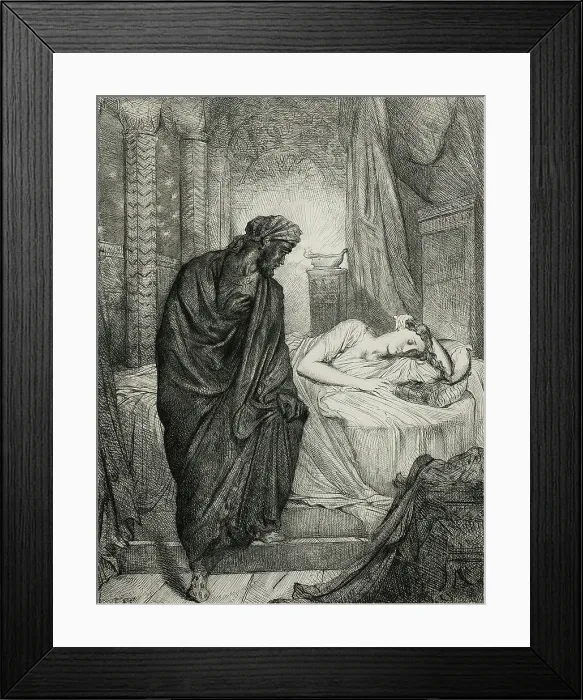 Framed Print : Yet She Must Die, plate eleven from Othello, 1844. Creator: Theodore Chasseriau Framed Print : Yet She Must Die, plate eleven from Othello, 1844. Creator: Theodore Chasseriau