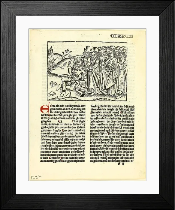 Framed Print : Christ, after His Transfiguration, Exorcises the Devil from the Lunatic, from Leven...1929. Creators: Unknown, Pieter van Os, Ludolph of Saxony, Wilhelm Ludwig Schreiber Framed Print : Christ, after His Transfiguration, Exorcises the Devil from the Lunatic, from Leven...1929. Creators: Unknown, Pieter van Os, Ludolph of Saxony, Wilhelm Ludwig Schreiber