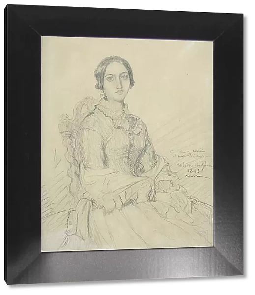 Portrait of the Baroness Chassériau, 1846. Creator: Theodore Chasseriau