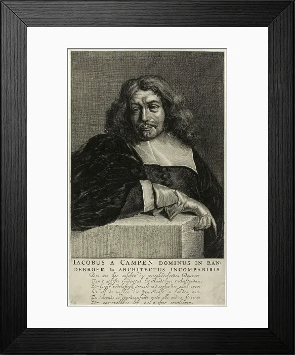 Framed Print : Portrait of Jacob van Campen, c.1665. Creator: Unknown Framed Print : Portrait of Jacob van Campen, c.1665. Creator: Unknown