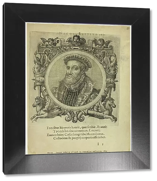 Portrait of Nicolaus Biesius, published 1574. Creators: Unknown, Johannes Sambucus