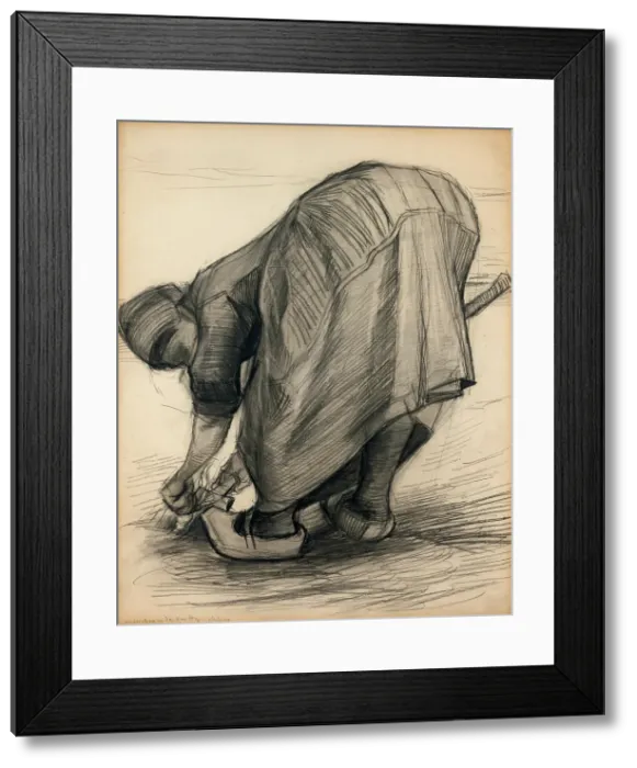 Framed Print : The Carrot Puller, 1885. Creator: Vincent van Gogh Framed Print : The Carrot Puller, 1885. Creator: Vincent van Gogh