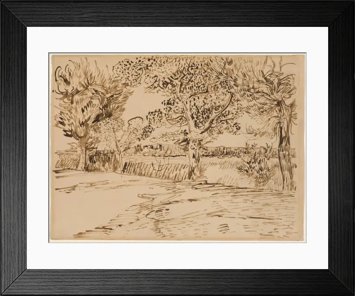 Framed Print : Landscape at Arles, July 1888. Creator: Vincent van Gogh Framed Print : Landscape at Arles, July 1888. Creator: Vincent van Gogh