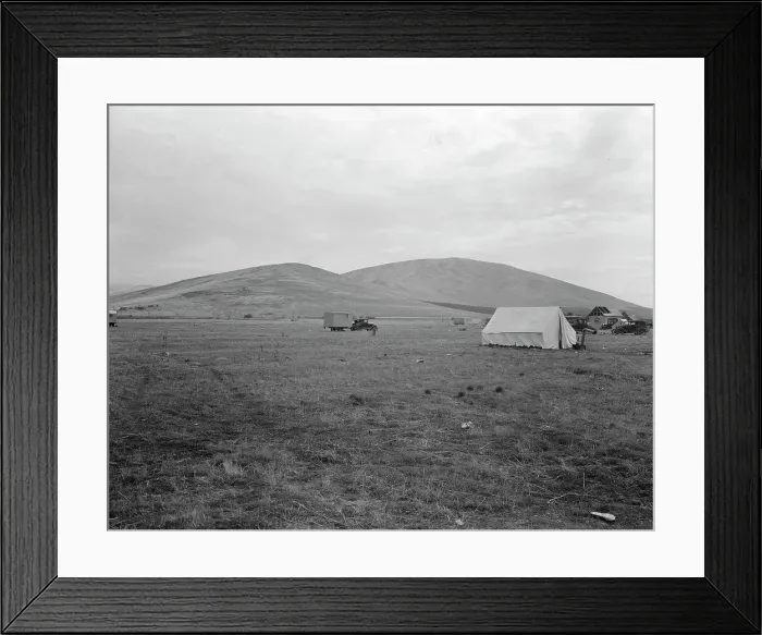 Framed Print : Awaiting the opening of orange picking season, near Porterville, California, 1936. Creator: Dorothea Lange Framed Print : Awaiting the opening of orange picking season, near Porterville, California, 1936. Creator: Dorothea Lange