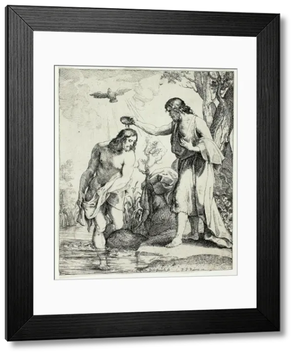 Framed Print : The Baptism of Christ, 1630. Creator: Willem Panneels Framed Print : The Baptism of Christ, 1630. Creator: Willem Panneels