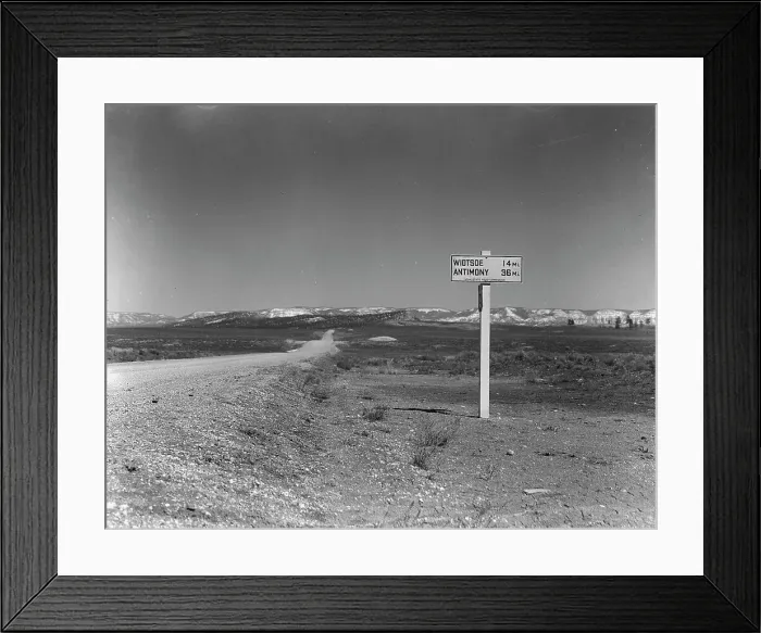 Framed Print : The road to Widtsoe from Panquitah, Utah, 1936. Creator: Dorothea Lange Framed Print : The road to Widtsoe from Panquitah, Utah, 1936. Creator: Dorothea Lange