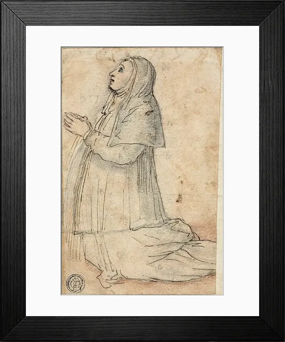 Framed Print : Kneeling Nun, n.d. Creator: Unknown Framed Print : Kneeling Nun, n.d. Creator: Unknown