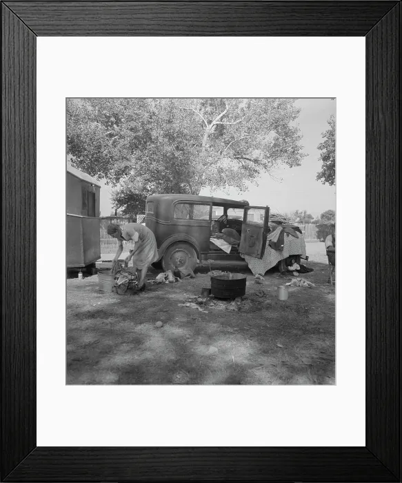 Framed Print : Wife of migratory worker in auto camp, California, 1936. Creator: Dorothea Lange Framed Print : Wife of migratory worker in auto camp, California, 1936. Creator: Dorothea Lange
