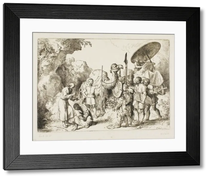 Framed Print : Baptism of the Chamberlain of Queen Candace of Ethiopia, 1740. Creator: Christian Wilhelm Ernst Dietrich Framed Print : Baptism of the Chamberlain of Queen Candace of Ethiopia, 1740. Creator: Christian Wilhelm Ernst Dietrich