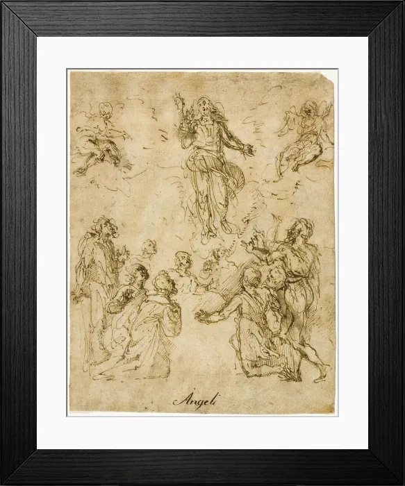 Framed Print : Ascension of Christ, n.d. Creator: Giulio Cesare Angeli Framed Print : Ascension of Christ, n.d. Creator: Giulio Cesare Angeli