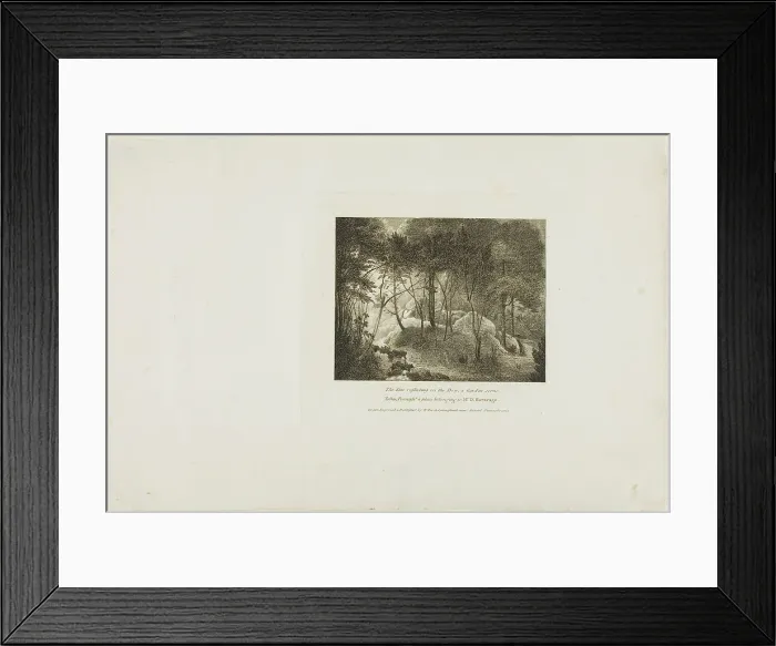 Framed Print : Sun Reflecting on the Dew, A Garden Scene, c. 1812. Creator: William Birch Framed Print : Sun Reflecting on the Dew, A Garden Scene, c. 1812. Creator: William Birch