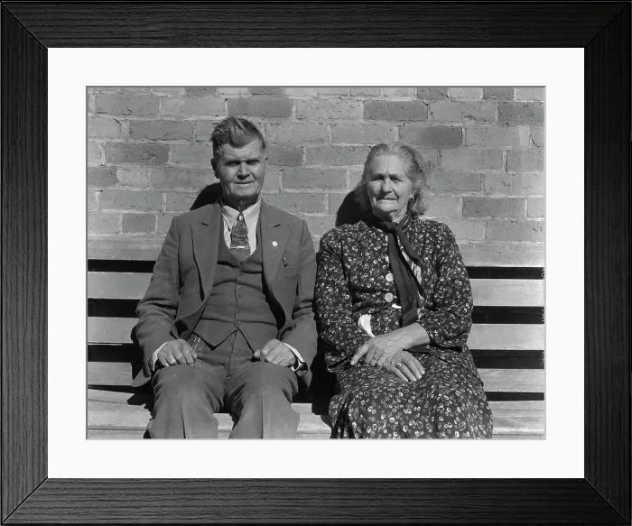 Framed Print : Latter Day Saints portrait group dressed in their Sunday clothes, 1936. Creator: Dorothea Lange Framed Print : Latter Day Saints portrait group dressed in their Sunday clothes, 1936. Creator: Dorothea Lange