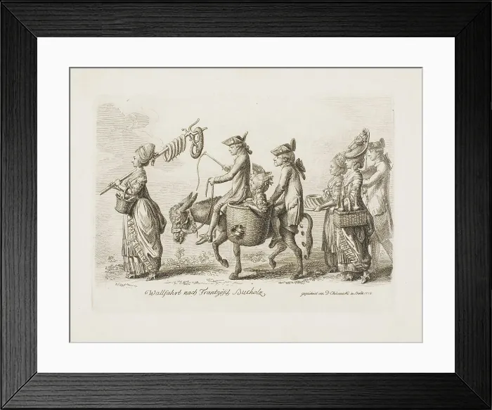 Framed Print : Pilgrimage to the Französisch Bucholz Spa near Berlin, 1779. Creator: Daniel Nikolaus Chodowiecki Framed Print : Pilgrimage to the Französisch Bucholz Spa near Berlin, 1779. Creator: Daniel Nikolaus Chodowiecki