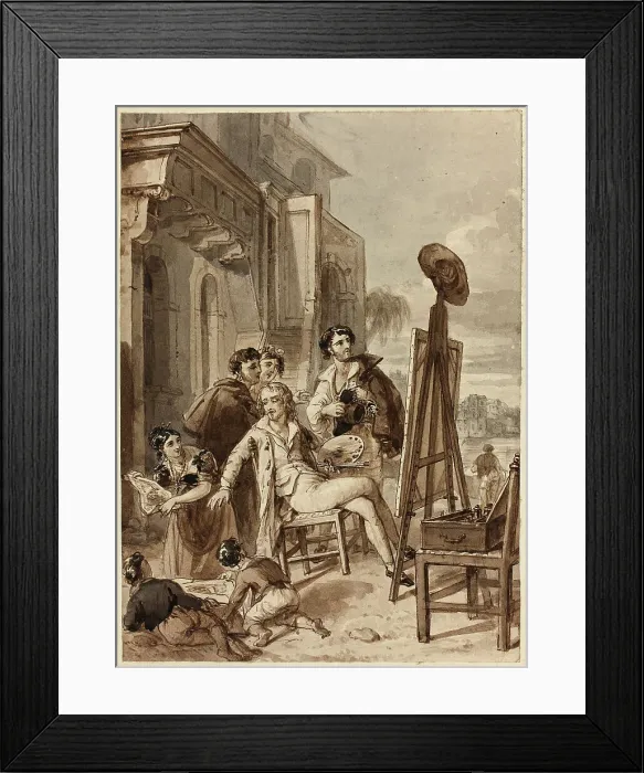 Framed Print : Artists and Amateurs, February 24, 1832. Creator: John Partridge Framed Print : Artists and Amateurs, February 24, 1832. Creator: John Partridge