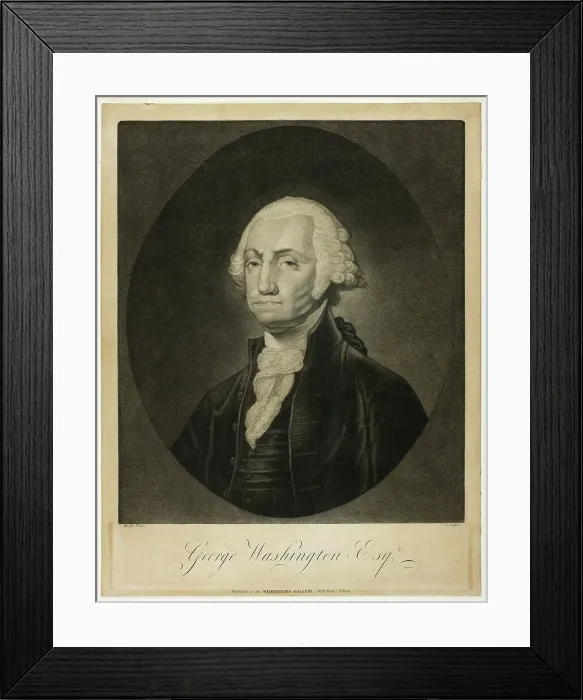 Framed Print : George Washington, c. 1800. Creator: William Woollett Framed Print : George Washington, c. 1800. Creator: William Woollett