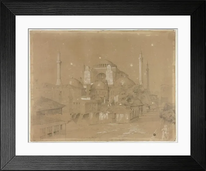 Framed Print : View of Constantinople, 1840 / 45. Creator: David Roberts Framed Print : View of Constantinople, 1840 / 45. Creator: David Roberts