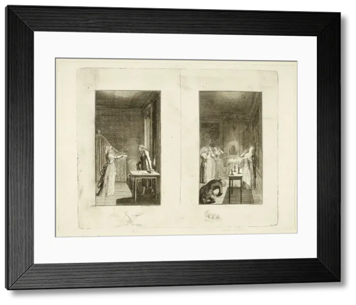 Framed Print : Illustration to Samuel Richardson's Clarissa, 1796. Creator: Daniel Nikolaus Chodowiecki Framed Print : Illustration to Samuel Richardson's Clarissa, 1796. Creator: Daniel Nikolaus Chodowiecki