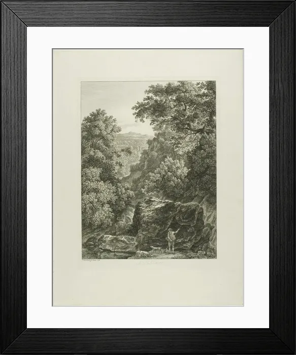 Framed Print : A Subiaco, from Malerisch Radierte Prospekte aus Italien, 1792. Creator: Johann Christian Reinhart Framed Print : A Subiaco, from Malerisch Radierte Prospekte aus Italien, 1792. Creator: Johann Christian Reinhart