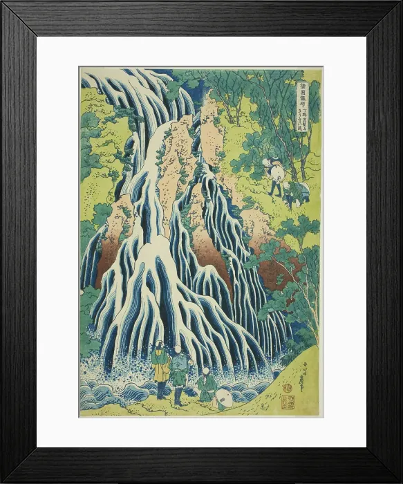 Framed Print : Kirifuri Falls at Mount Kurokami in Shimotsuke Province (Shimotsuke Kurokamiyama Kirif... c. 1833. Creator: Hokusai) Framed Print : Kirifuri Falls at Mount Kurokami in Shimotsuke Province (Shimotsuke Kurokamiyama Kirif... c. 1833. Creator: Hokusai)