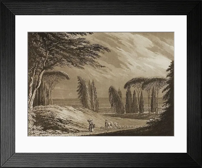 Framed Print : View of the Campagna of Rome, 1778. Creator: Richard Cooper Framed Print : View of the Campagna of Rome, 1778. Creator: Richard Cooper