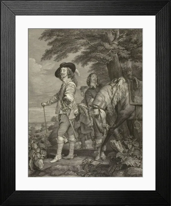 Framed Print : Charles I, King of England, with James, 1st Duke of Hamilton, 1782. Creator: Robert Strange Framed Print : Charles I, King of England, with James, 1st Duke of Hamilton, 1782. Creator: Robert Strange
